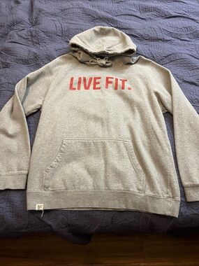 🔥LVFT "Live Fit" Gray Hoodie with pocket